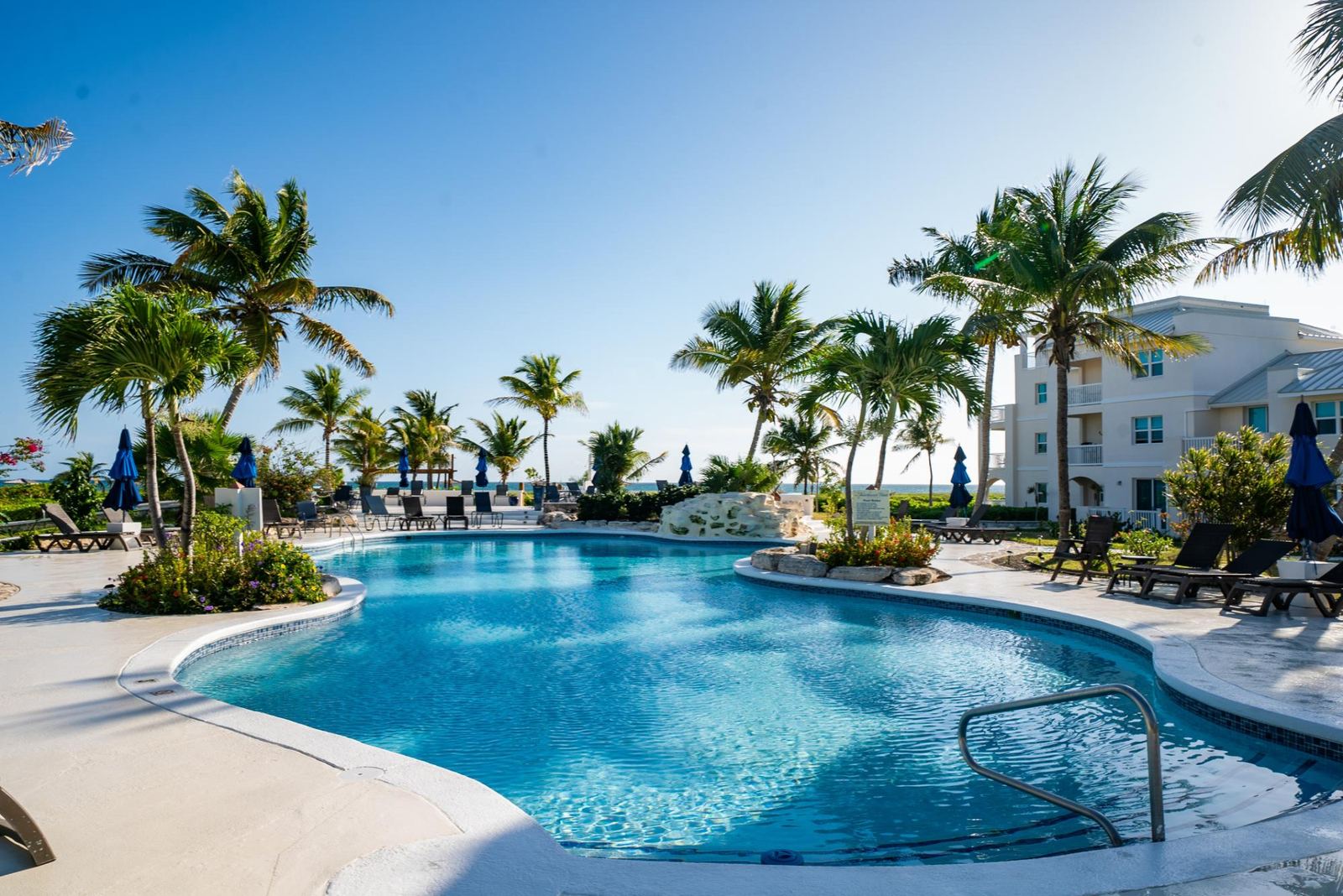 The large pool and sun deck at Northwest Point Resort